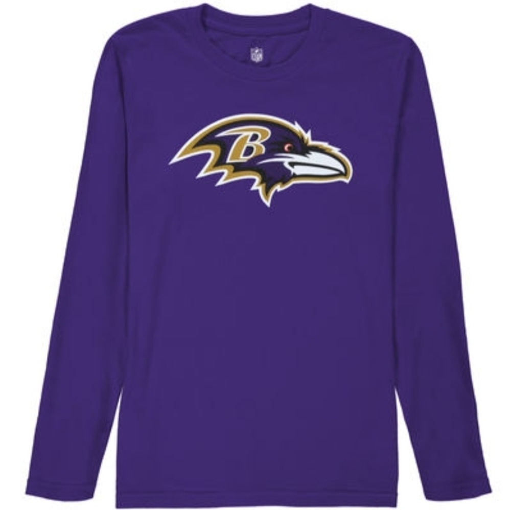 Baltimore Ravens Youth Purple Long Sleeve Shirt Size XL